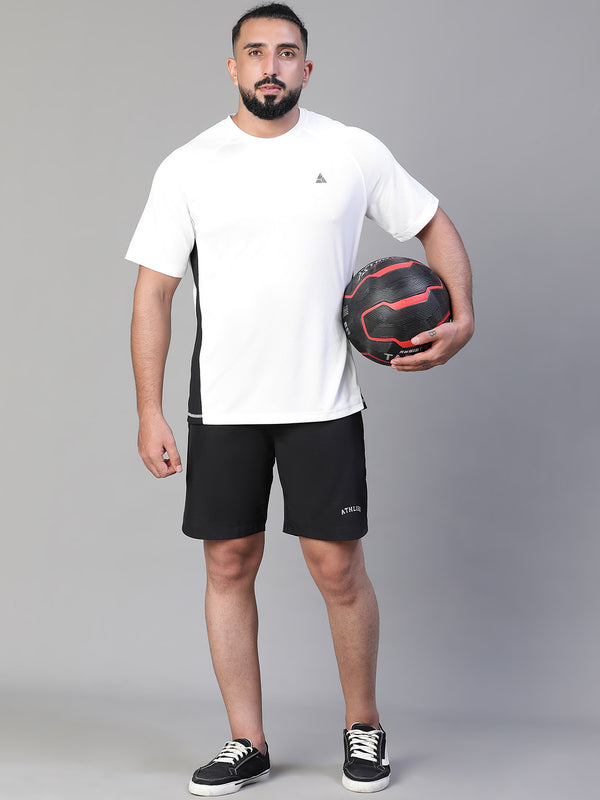 Contrast Side Panel T-Shirt White