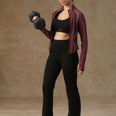 Flow Piping Jacket Maroon