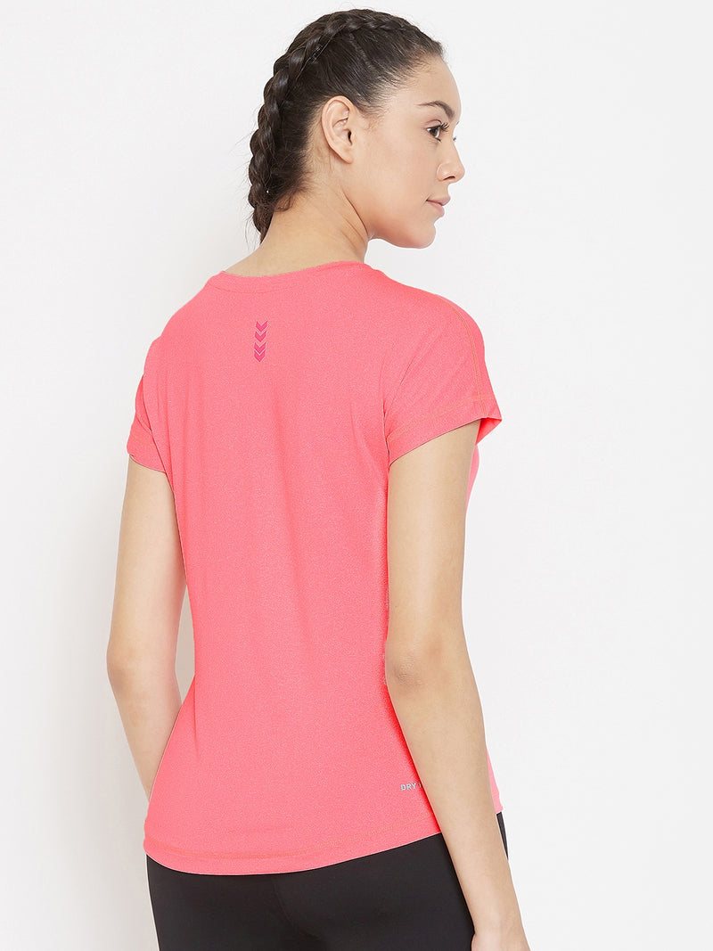 Radiant V-Neck T-Shirt Pink