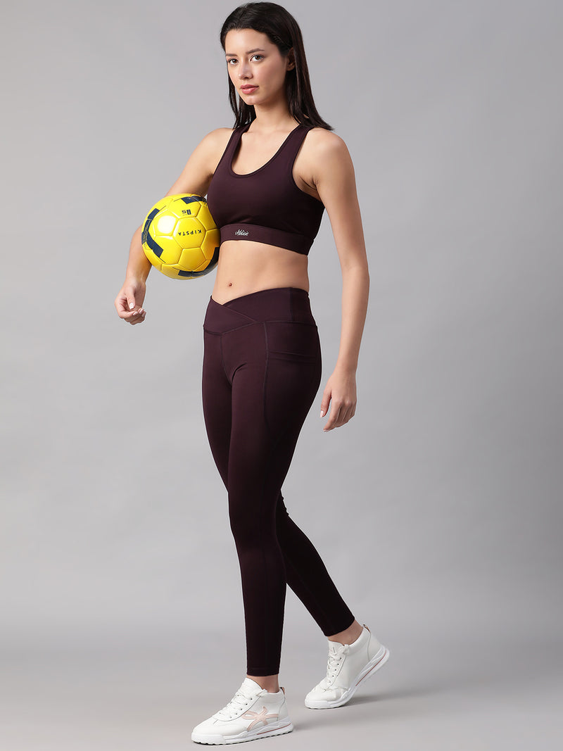 V-Front Legging Wine