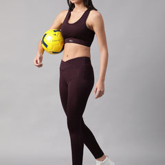 V-Front Legging Wine