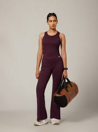 Built In Bra Racer Back Top Wine