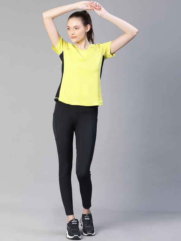 Contrast Side Panel T-Shirt Apple Green