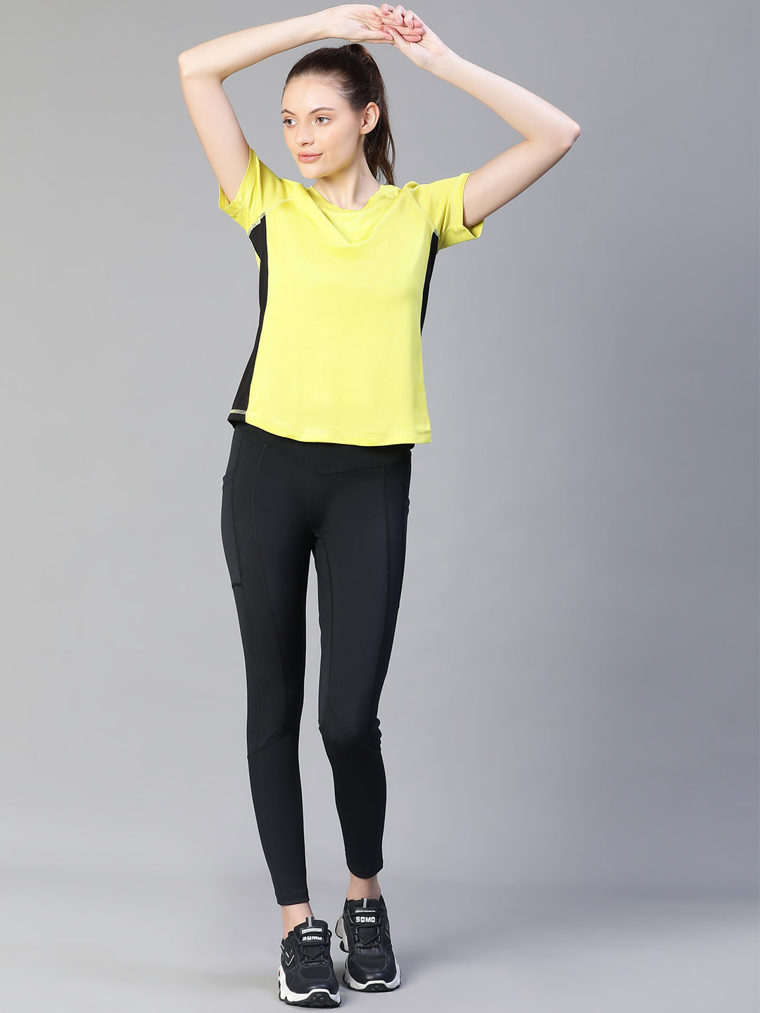 Contrast Side Panel T-Shirt Apple Green