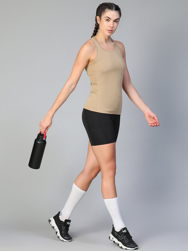 Y-Back Tank Top Tan