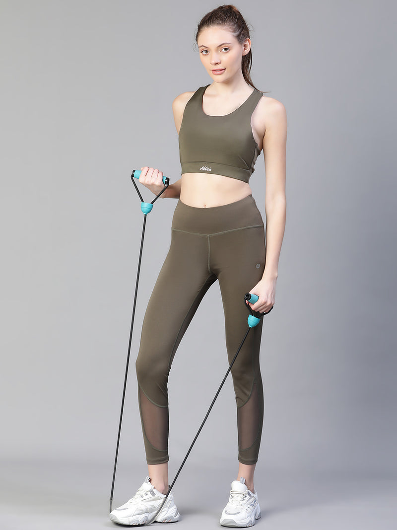 Racerback Contour Sports Bra Olive