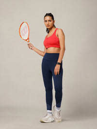 Laser Cut Leggings Navy