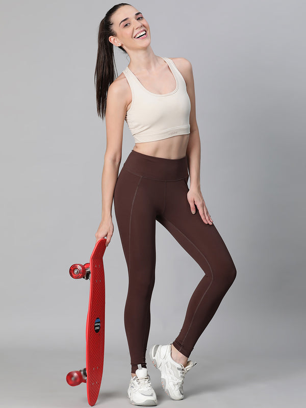 Essential High-Rise Leggings Brown