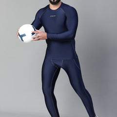 Basic Full Compression T-shirt Blue