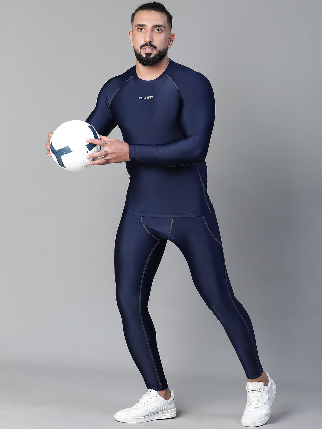 Basic Full Compression T-shirt Blue Athlisis Sports