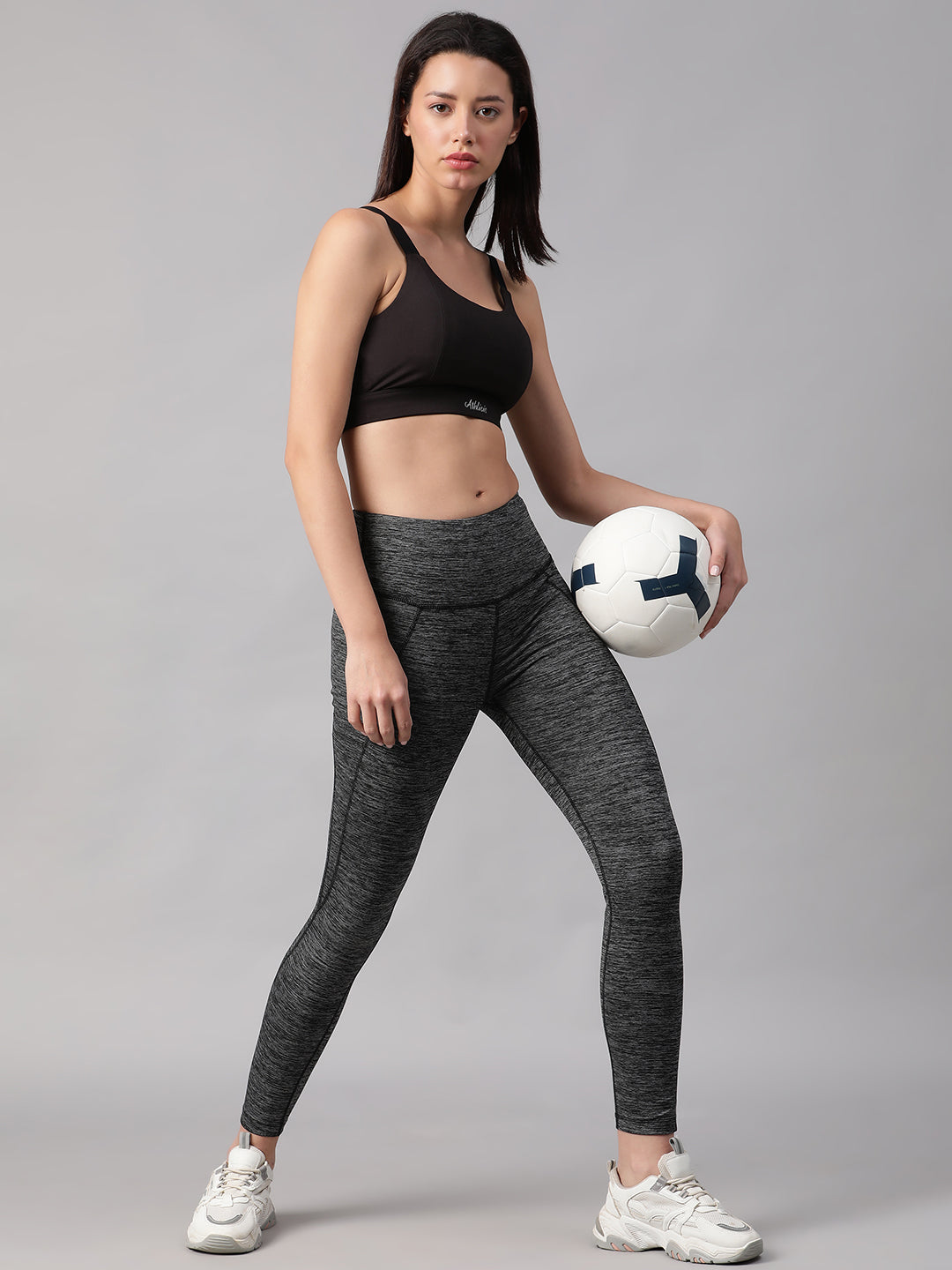 Essential High-Rise Leggings Gray Melange