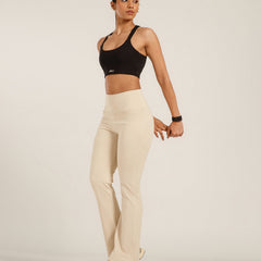 Defined Seam Flare Pant Cream