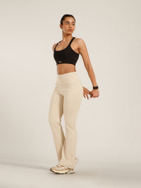 Defined Seam Flare Pant Cream