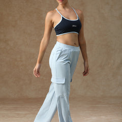 Flow Piping Sports Bra Navy