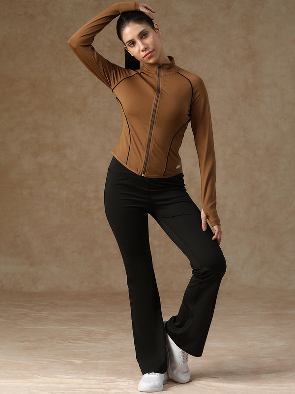 Flow Piping Jacket Tan