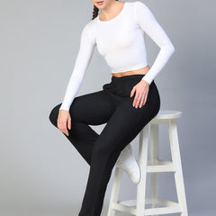 Essential Full Sleeve Crop top White