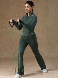 Flow Piping Jacket Forest Green
