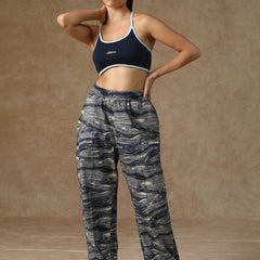 Printed Baggy Ocean Wave Sweatpants