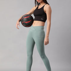 V-Front Legging Pista Green