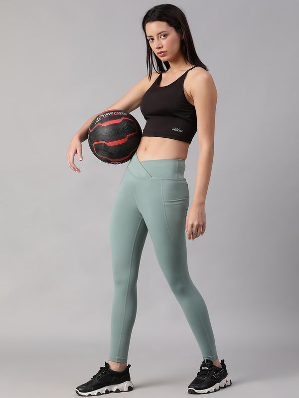 V-Front Legging Pista Green