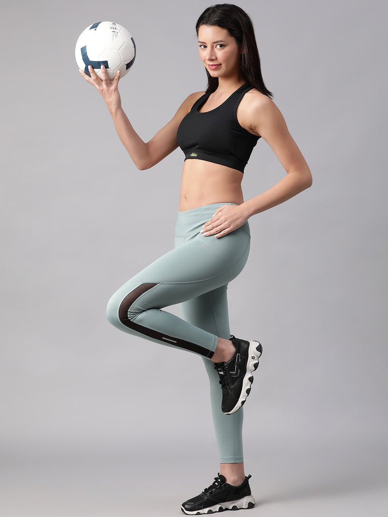 Streamline Panel Legging Pista Green