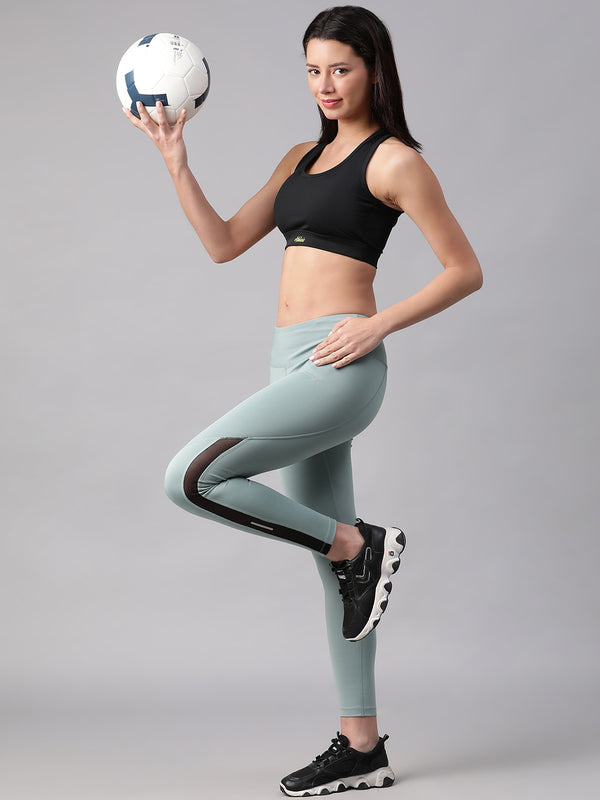 Streamline Panel Legging Pista Green