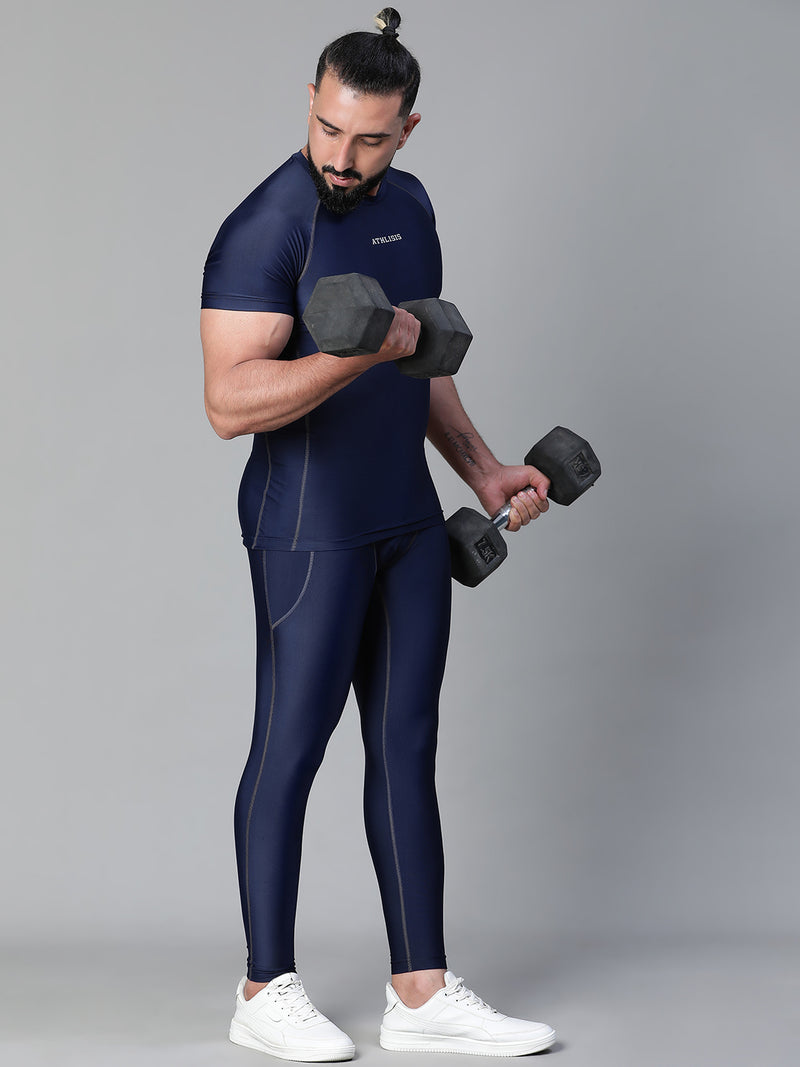 Basic Compression T-shirt Blue