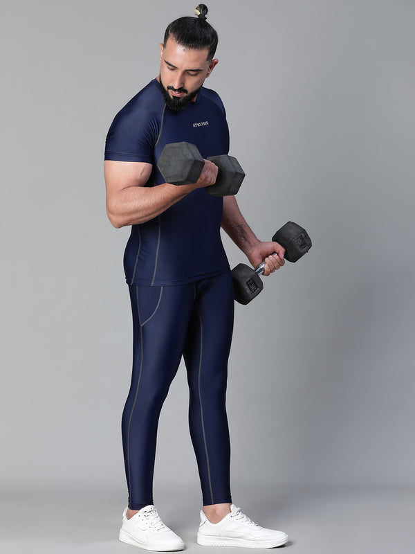 Basic Compression T-shirt Blue