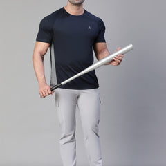 Contrast Side Panel T-Shirt Navy
