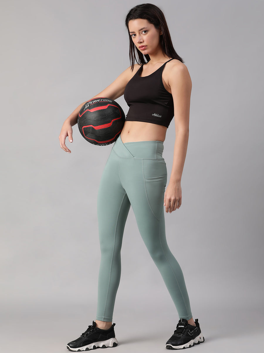 V-Front Legging Pista Green