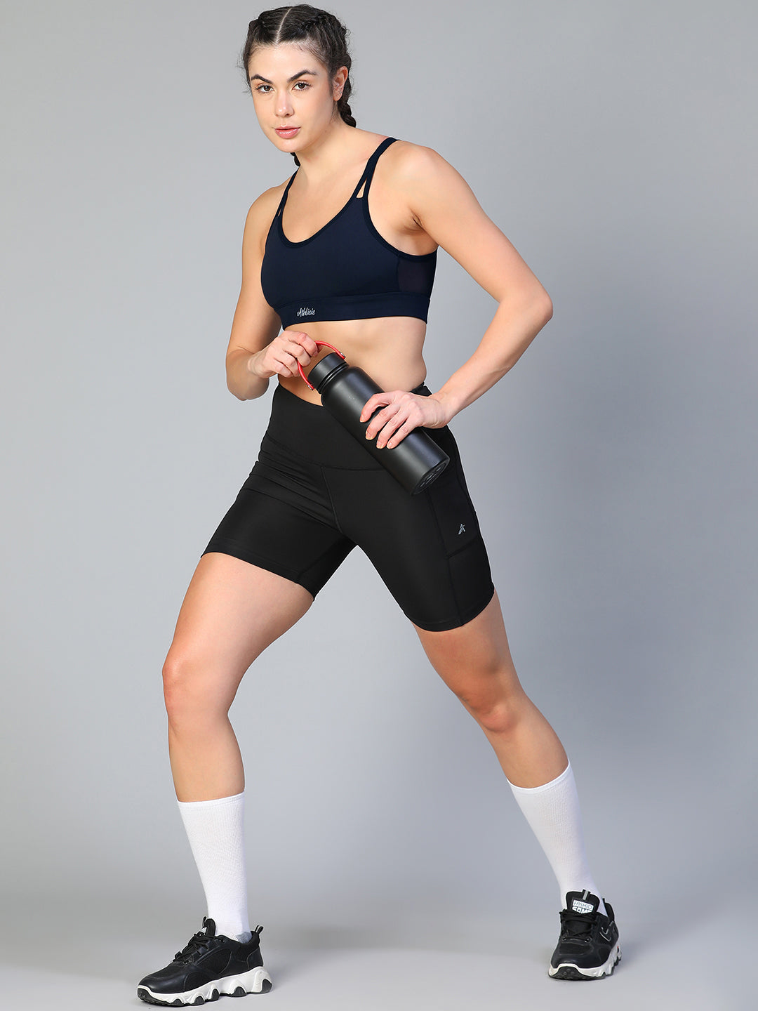 Mesh X-Back Bra Navy