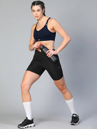 Mesh X-Back Bra Navy
