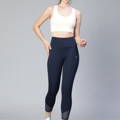 Laser Cut Leggings Navy