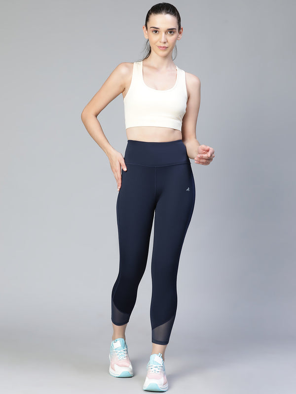Laser Cut Leggings Navy