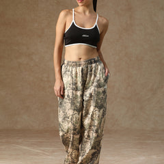 Printed Baggy Monochrome Camo Sweatpants