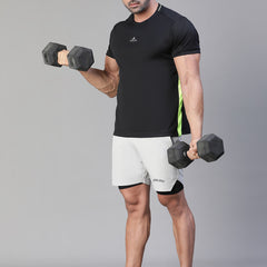 Contrast Side Panel T-Shirt Black