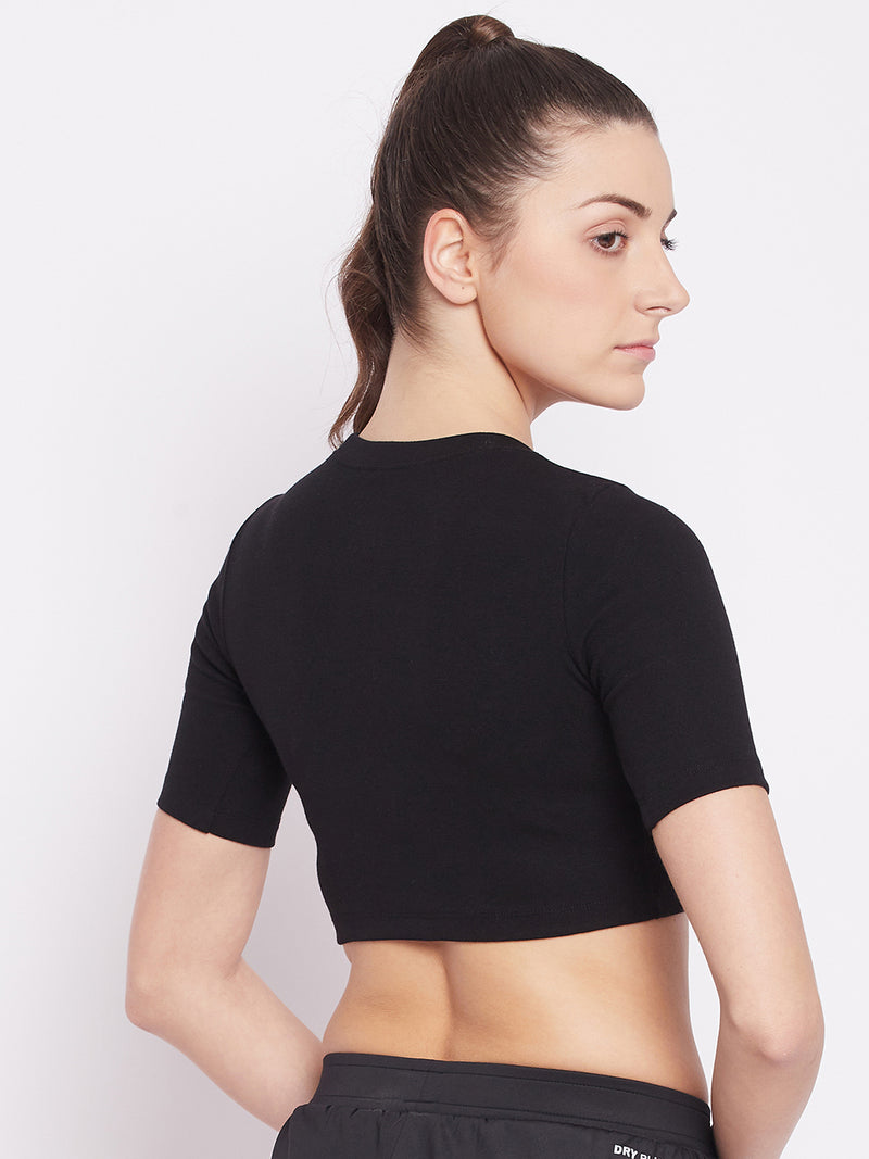 Everyday Cropped Tee Black