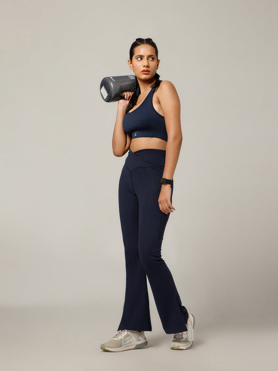 V-Shape Flare Pant Navy