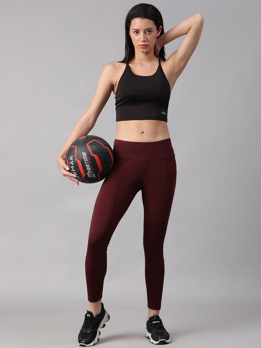 Streamline Legging Dark Maroon