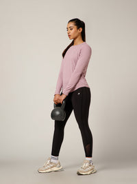 Curved Hem Full Sleeve T-Shirt Lavender