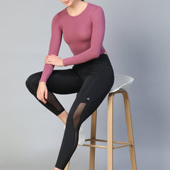 Essential Full Sleeve Crop top Mauve