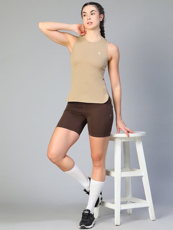 Lunar Shift Tank Top Tan