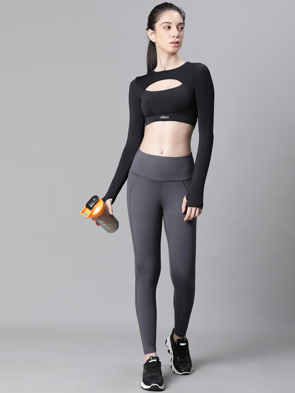 Essential High-Rise Leggings Gray