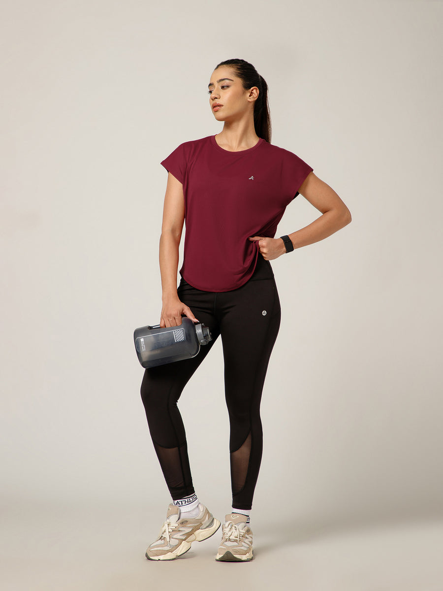 Cap Flow T-Shirt Maroon