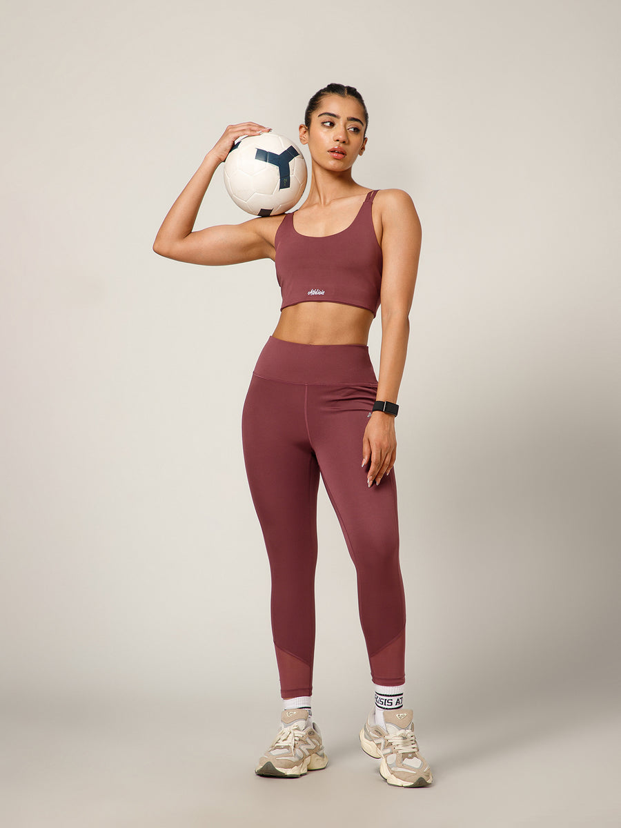 Twin Strap Sports Bra Mauve