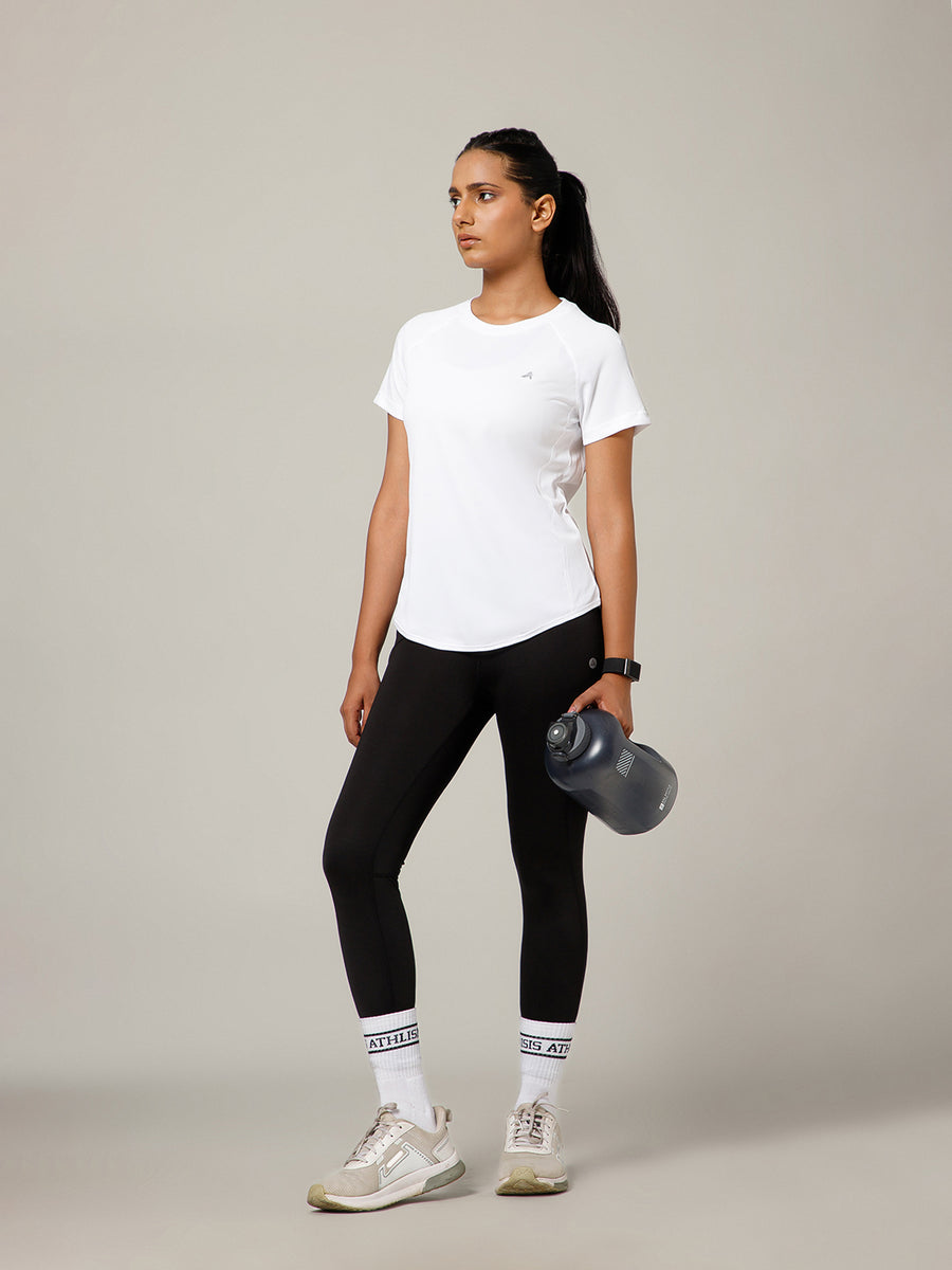 V Panel T-Shirt White