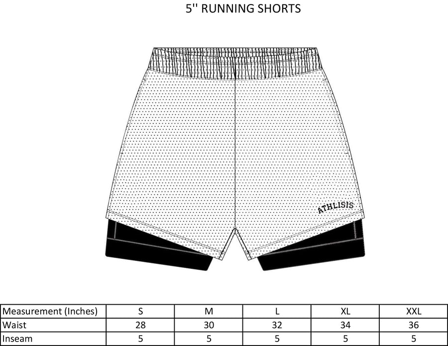 2 in 1 Lining Shorts Black Athlisis Sports