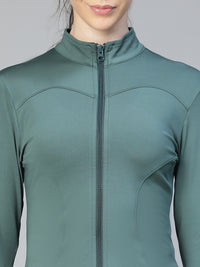 Sculpt Crop Jacket Forest Green Athlisis Sports