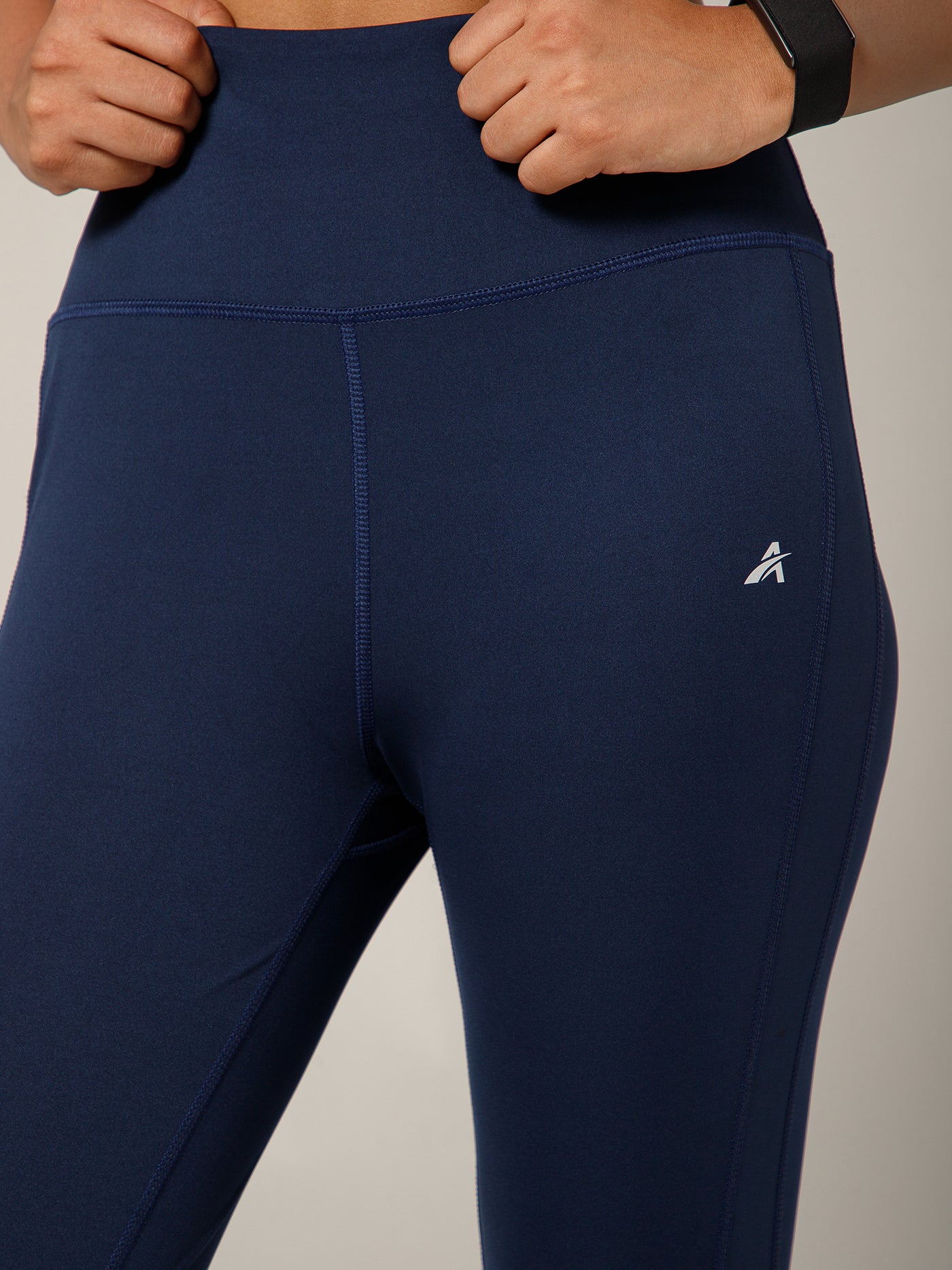 Laser Cut Leggings Navy