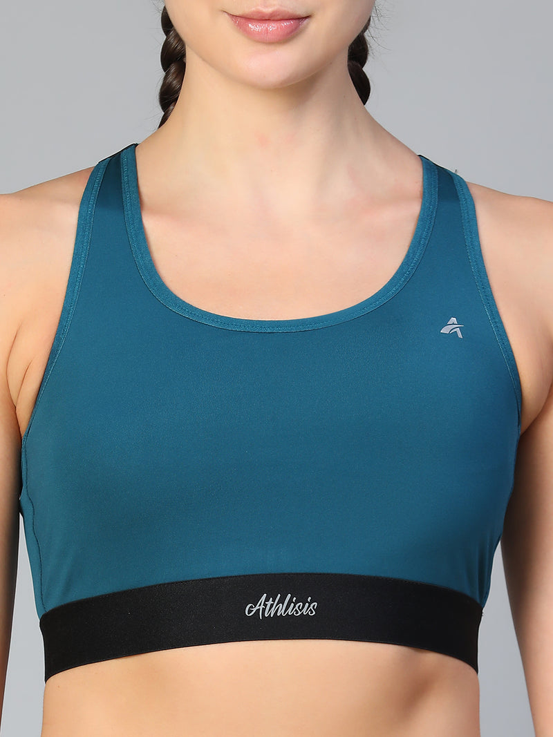 Ruched Sports Bra Teal
